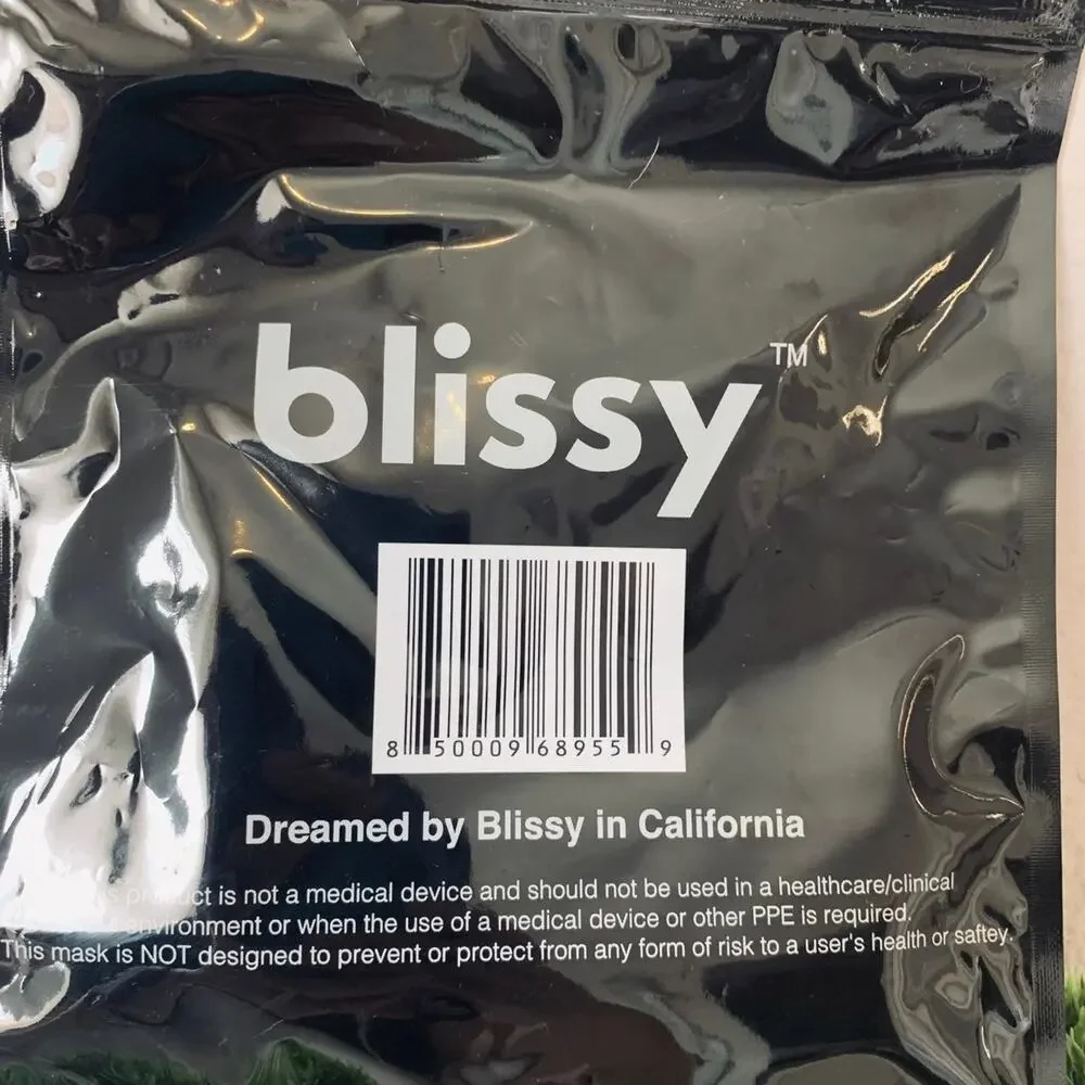 Blissy Silk Face Mask - Black $24.95